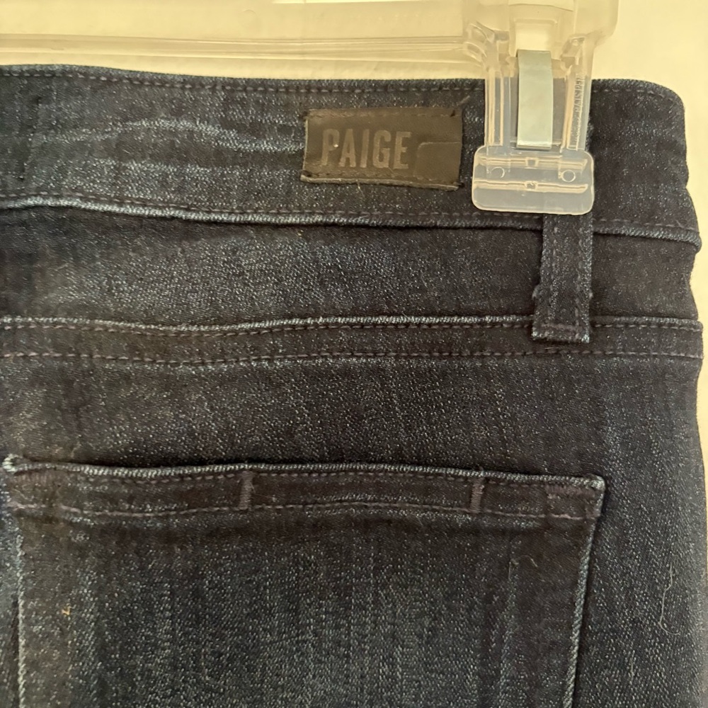 PAIGE Like New Manhattan Dark Blue Jeans - Picture 6 of 8